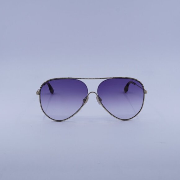 Victoria Beckham VB133S 710 Sunglasses Gold Aviator Frame, Purple Lenses - Picture 4 of 11